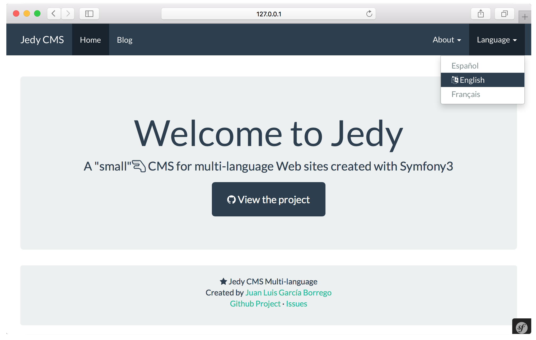 GitHub JuanLuisGarciaBorrego/jedy Jedy CMS Multilanguage is created with Symfony 3