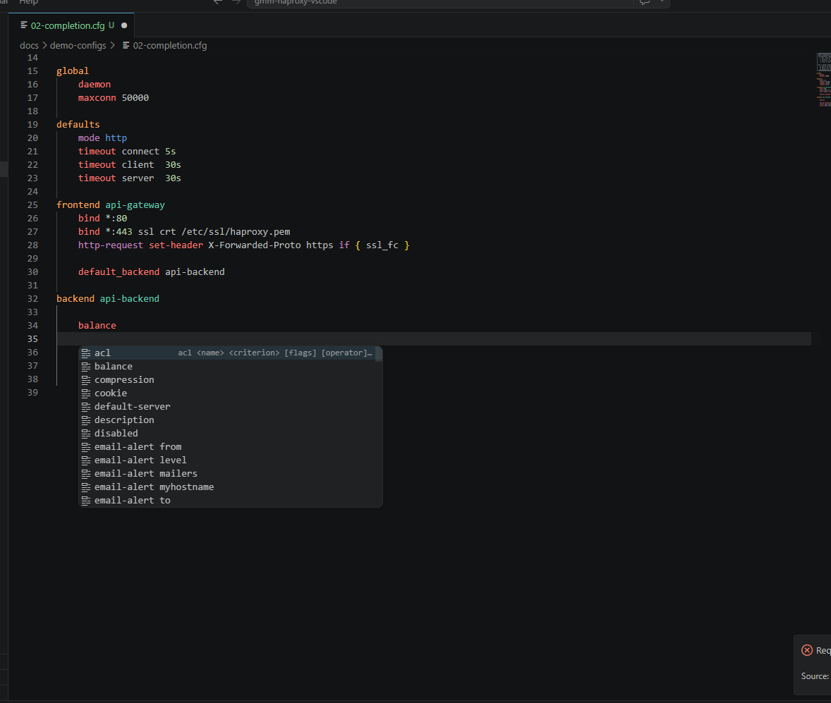 Autocompletion — algorithm values