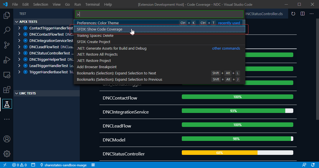 SFDX: Show Code Coverage