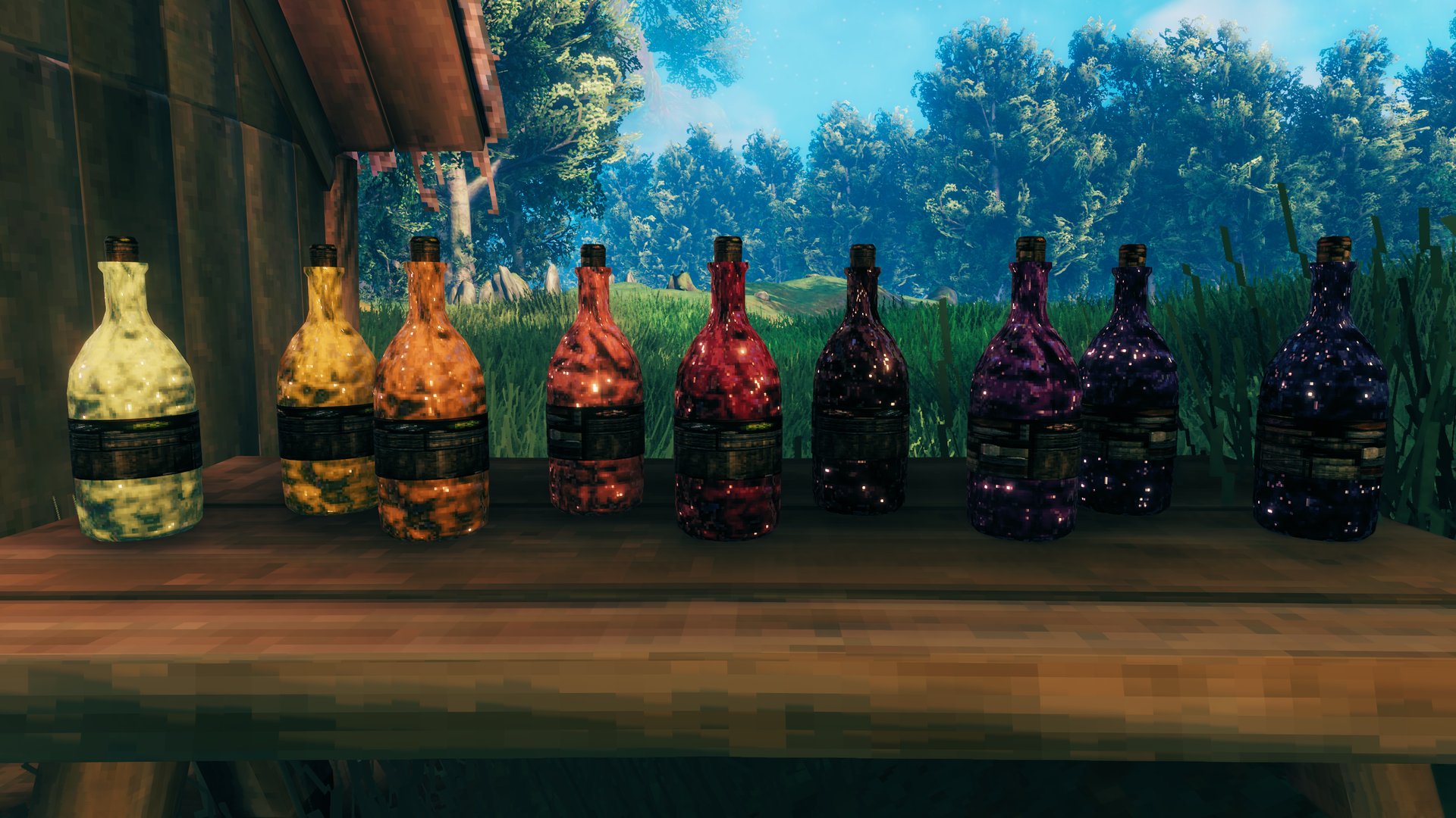 Wines of different colours — the colour depends on what went into the press