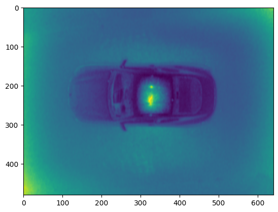 Depth image of a toy car