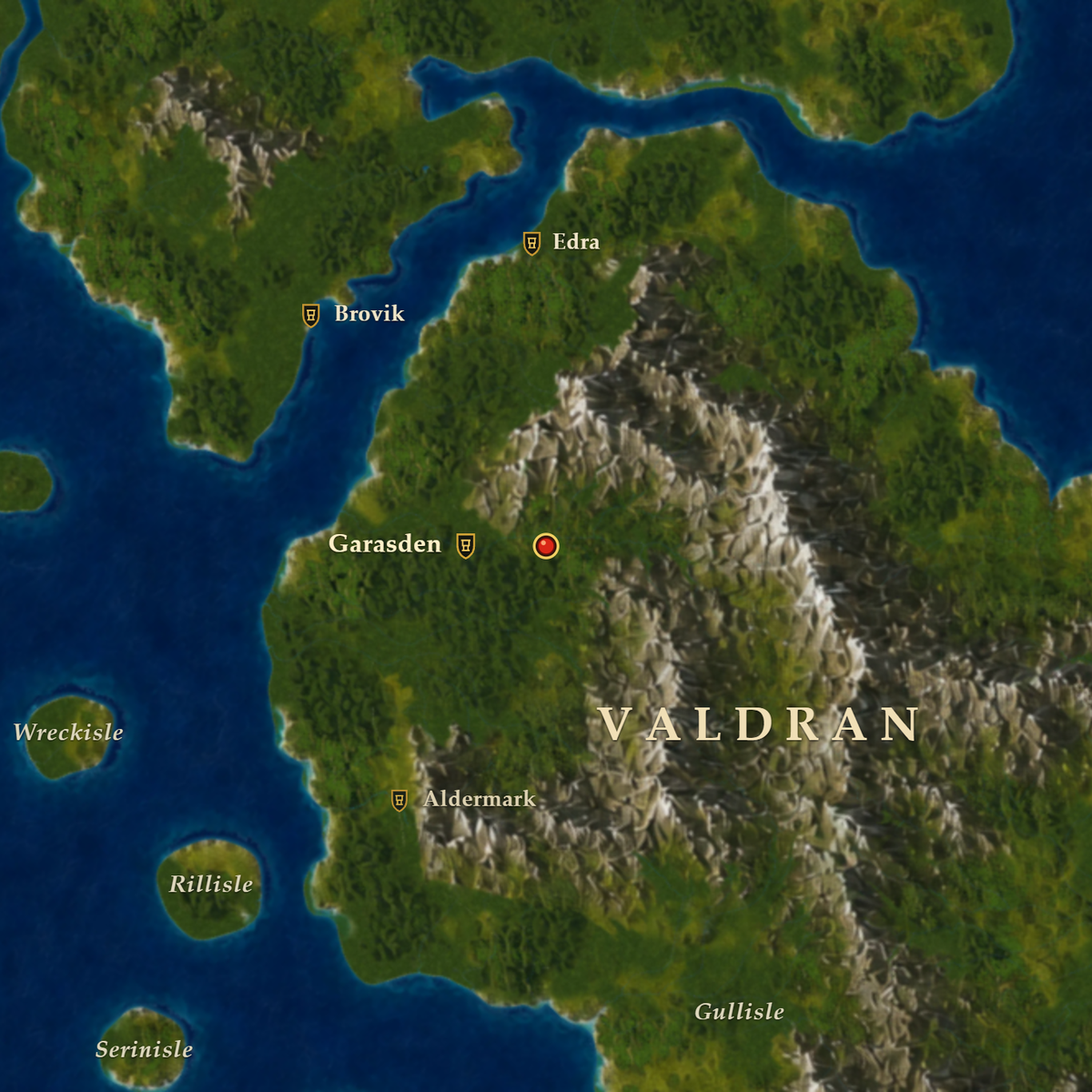 Procedurally generated world map