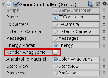 anaglyphic 3D render option