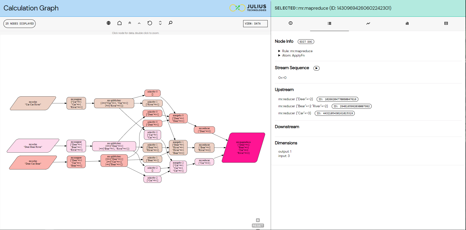 WebUI for a distributed computation case.