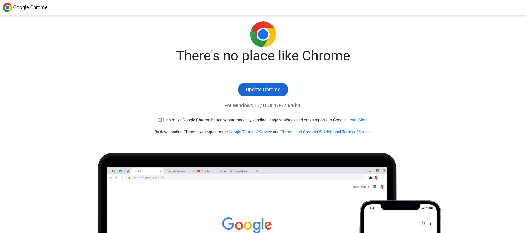 Google Chrome Update