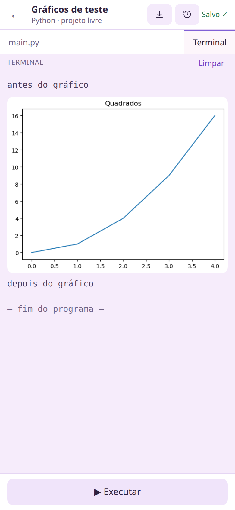 Gráfico com matplotlib