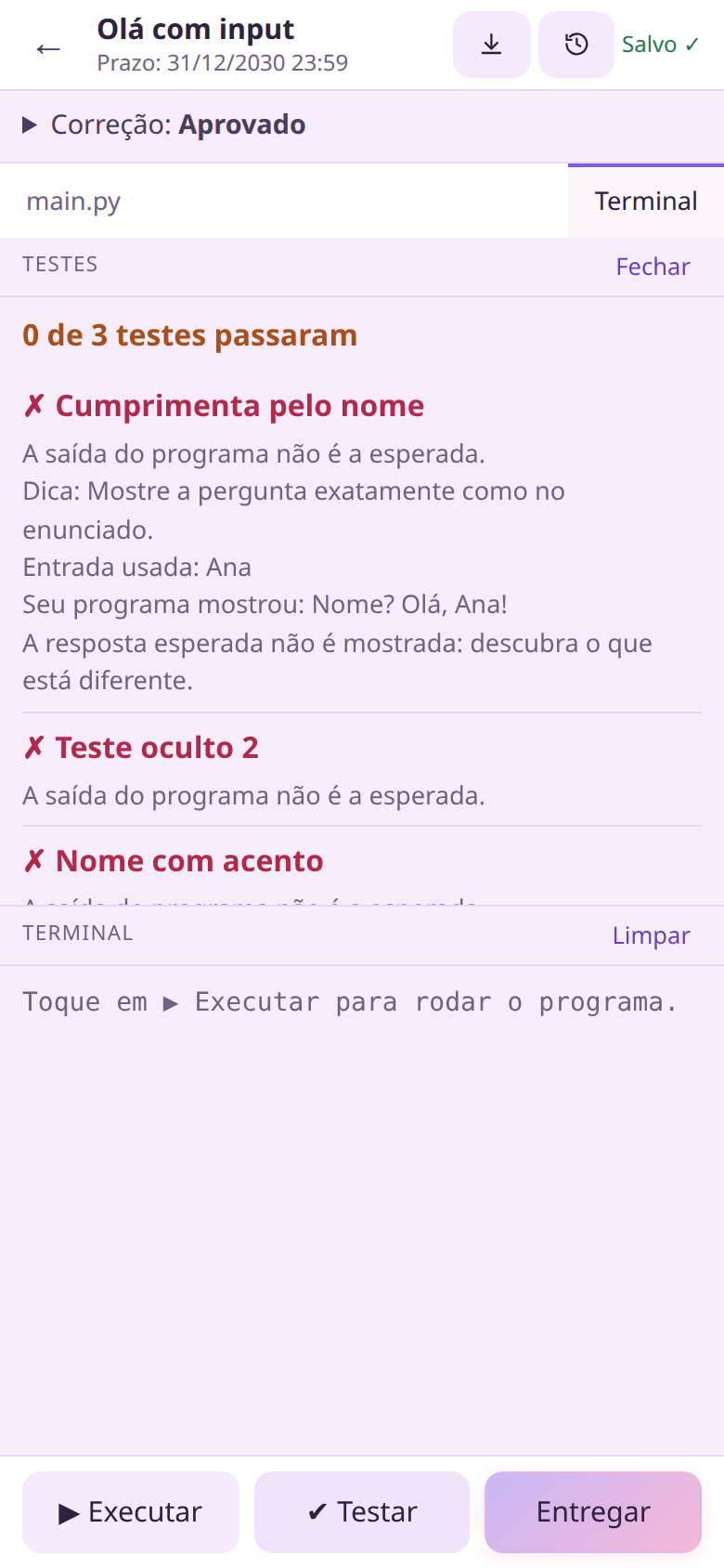 Testes automáticos
