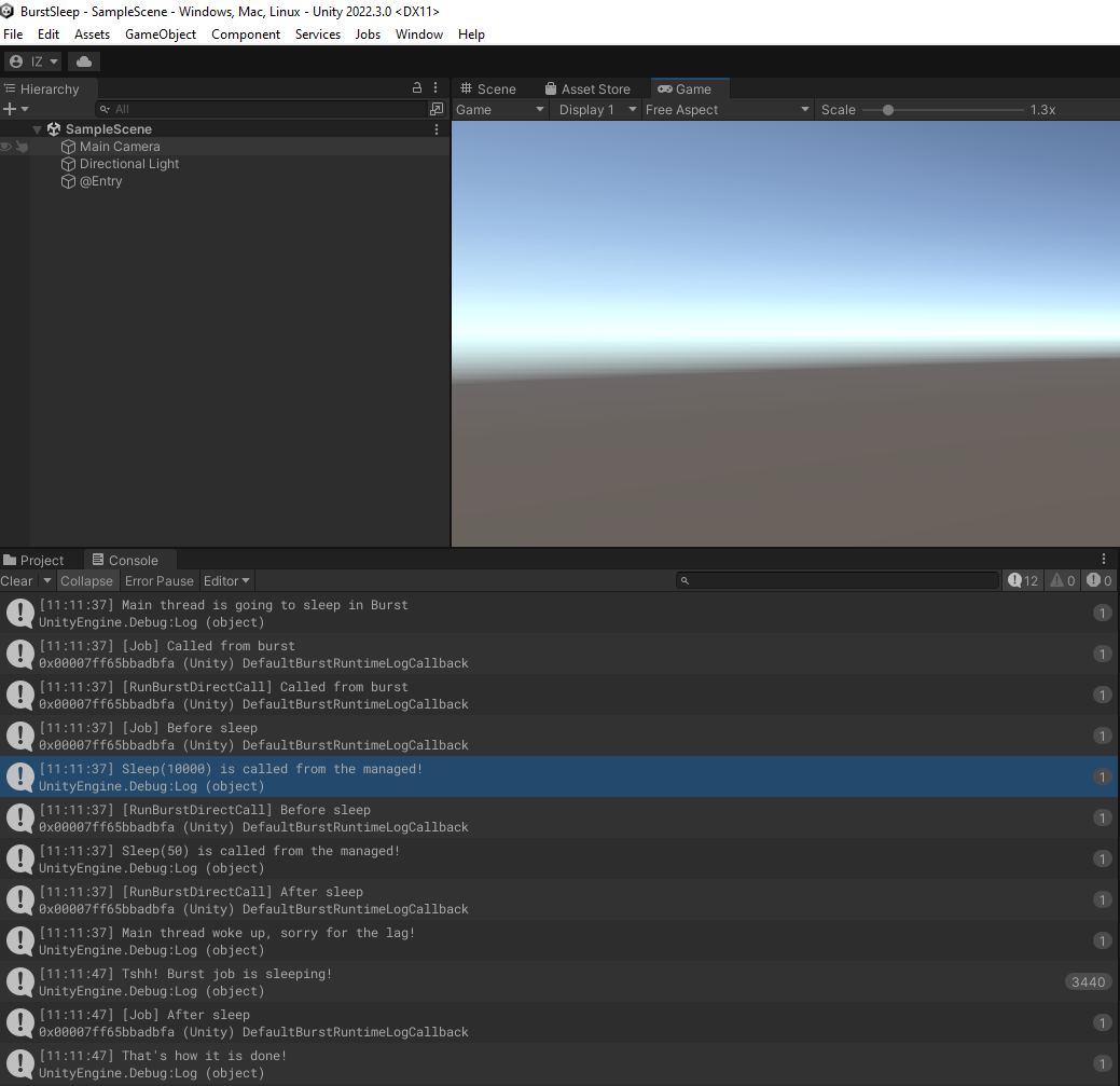 Screenshot of working demo