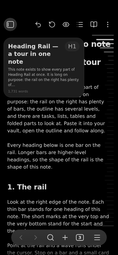 The preview card on a phone