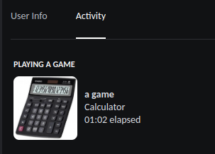 Playing a local "game", known as calculator