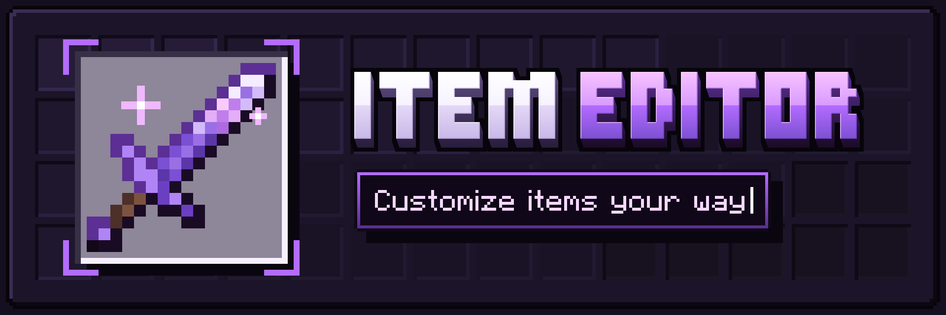 Item Editor, customize items your way