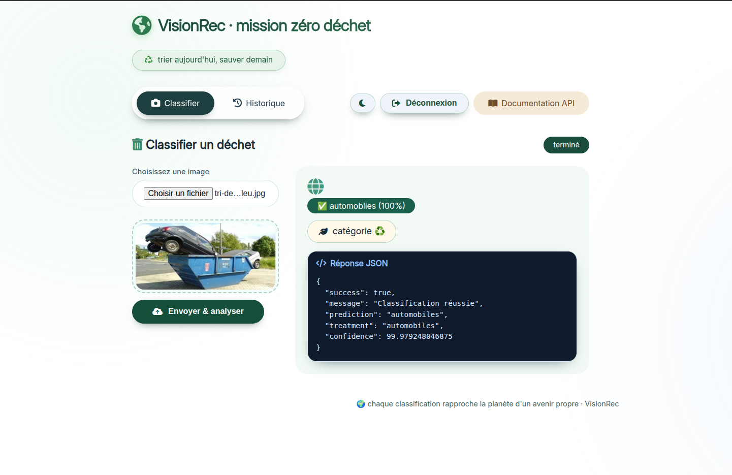 Classification automobile
