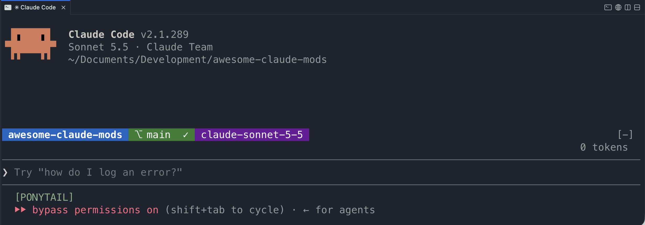 powerline-bar above the prompt
