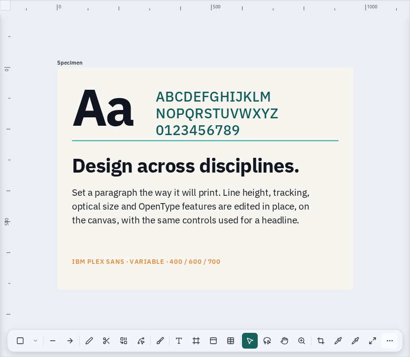 A type specimen in Varve showing a display character, a character set, a subhead and a body paragraph