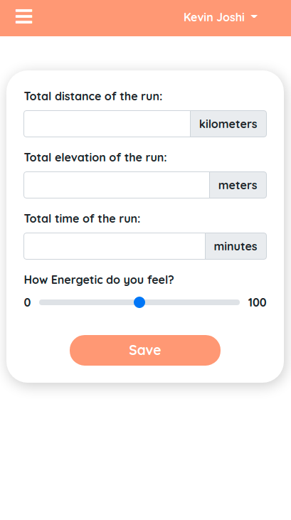 Mobile Running Workout Details Page