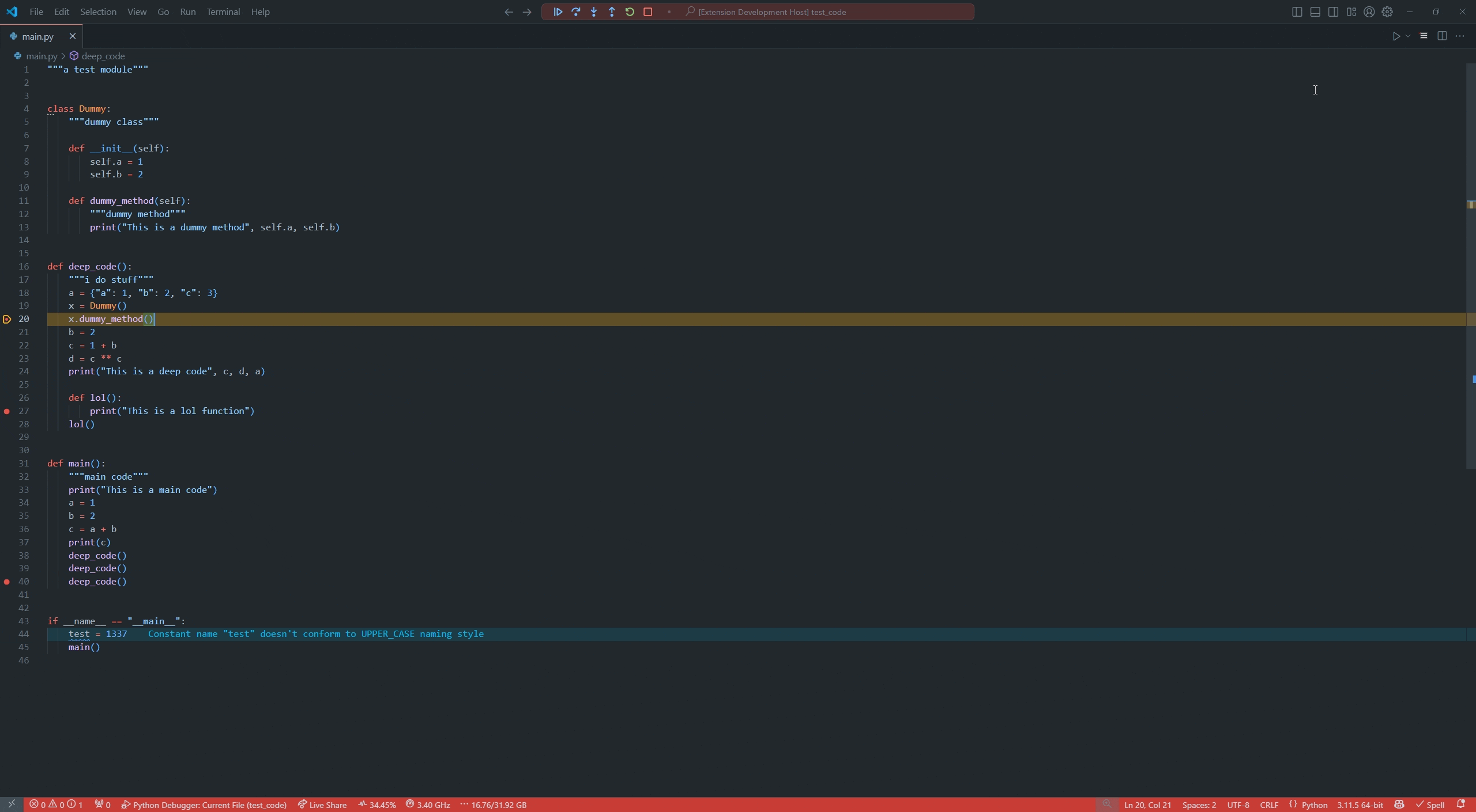 Debug Graph in action