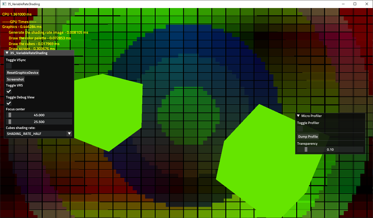 Per-tile Shading Rate