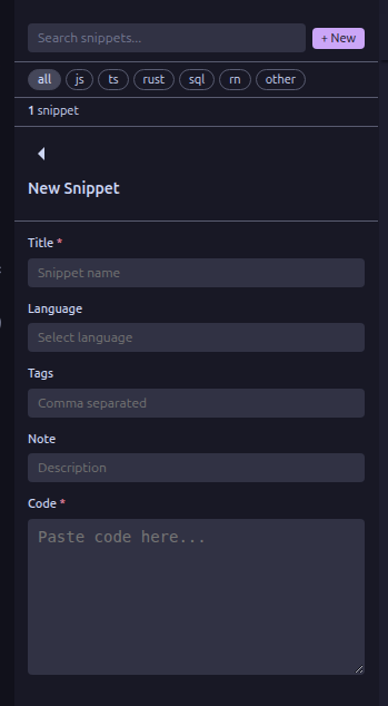 CoderSnippet - Snippet Detail