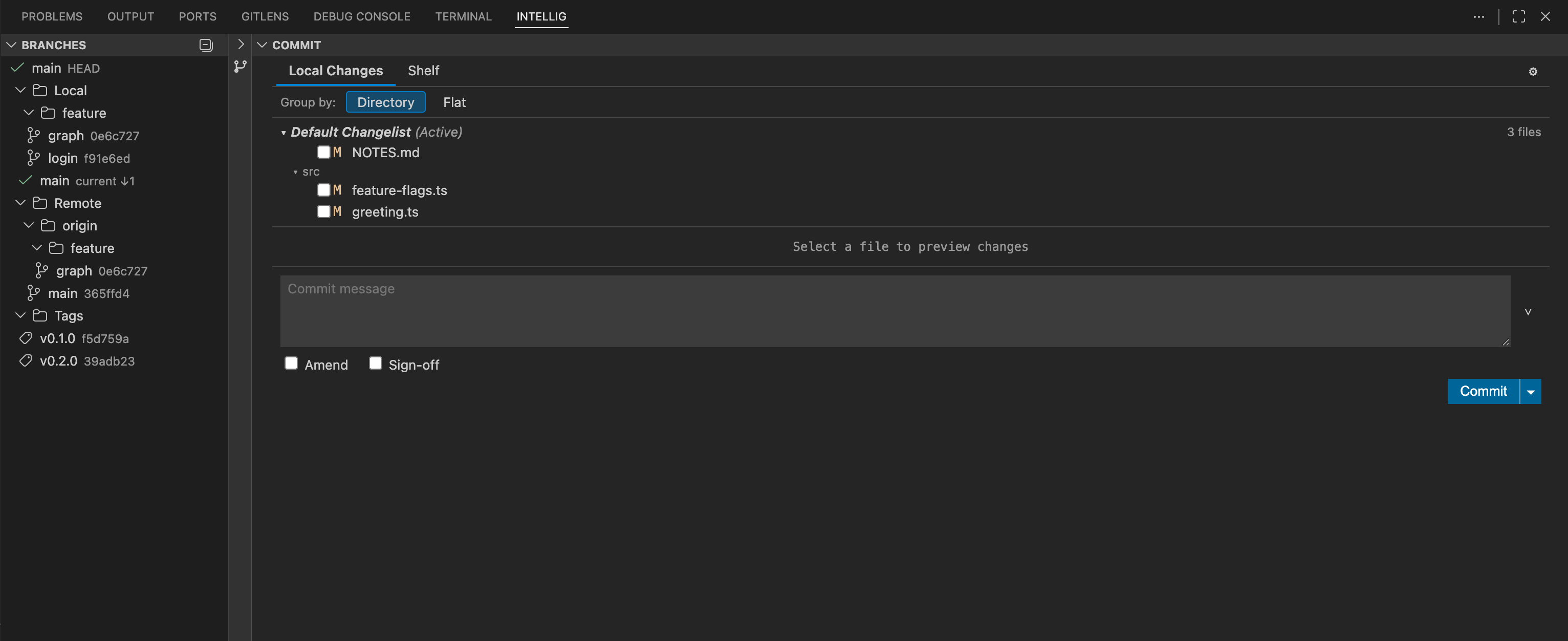 Commit tool window