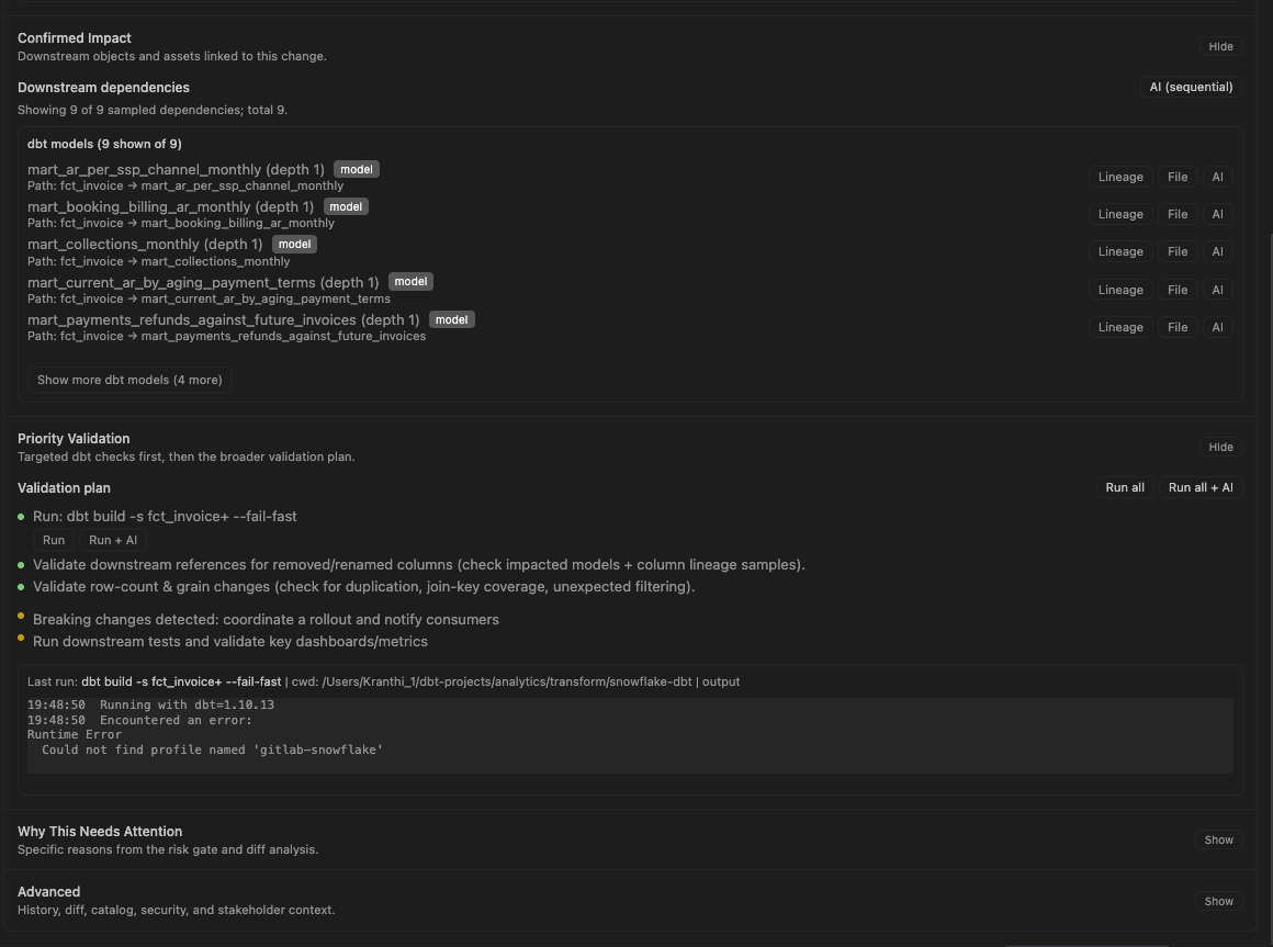 DuckCode additional impact dependency coverage