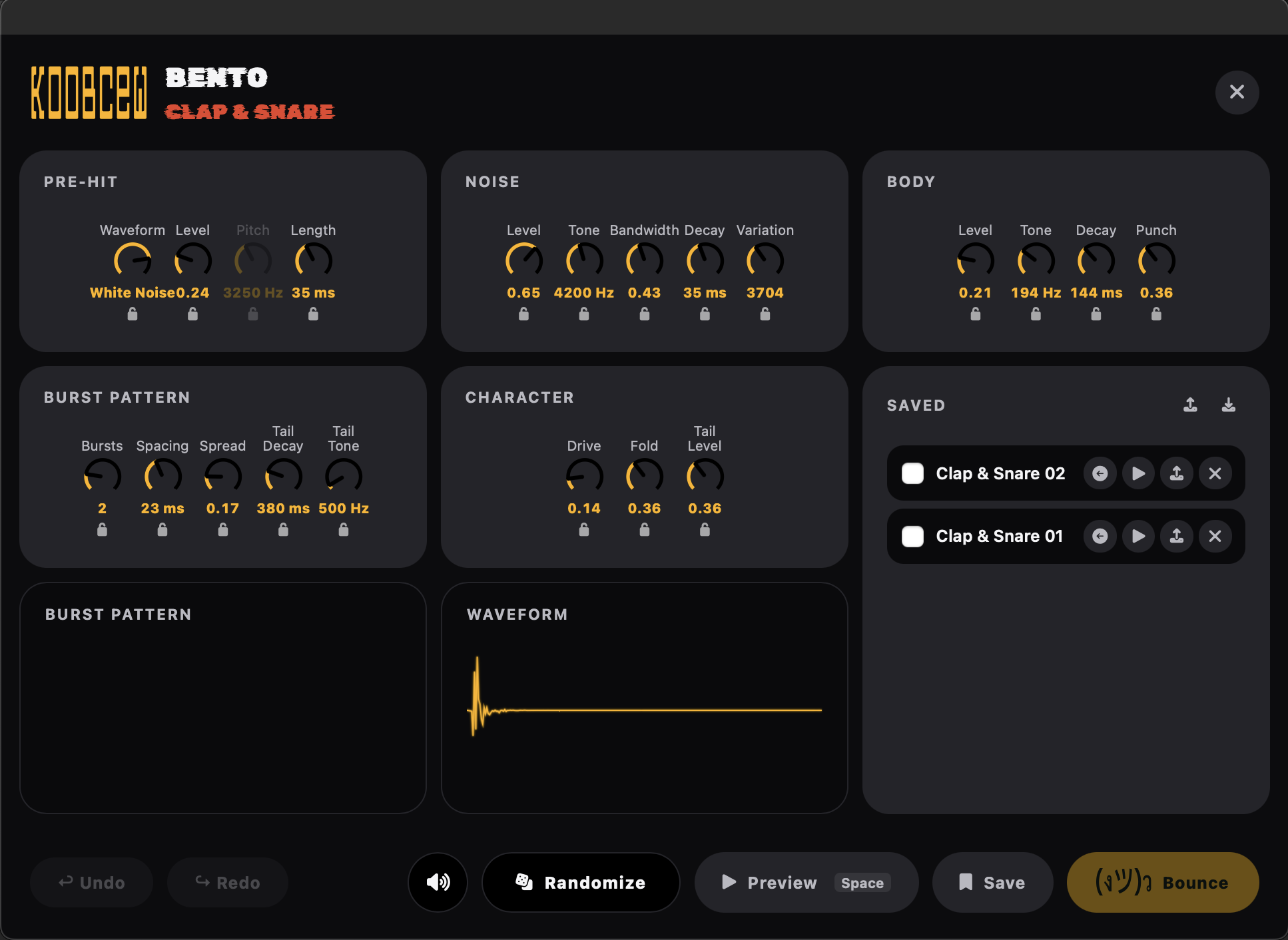 Bento Clap & Snare extension