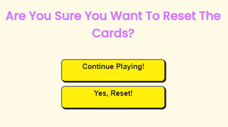 Reset modal buttons