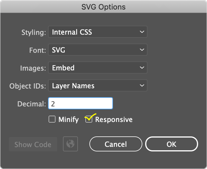 Adobe SVG Export