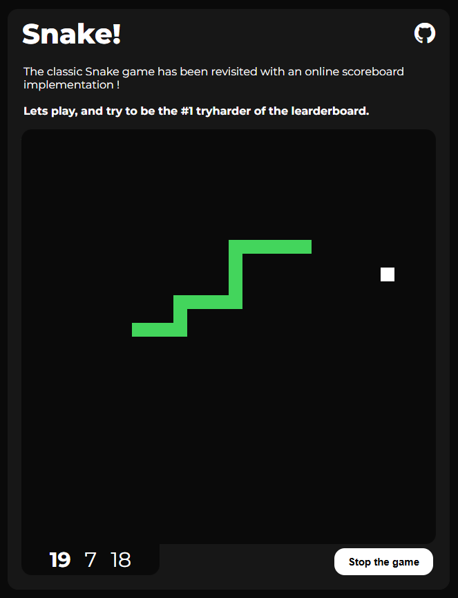 Snake.js Game Screenshot