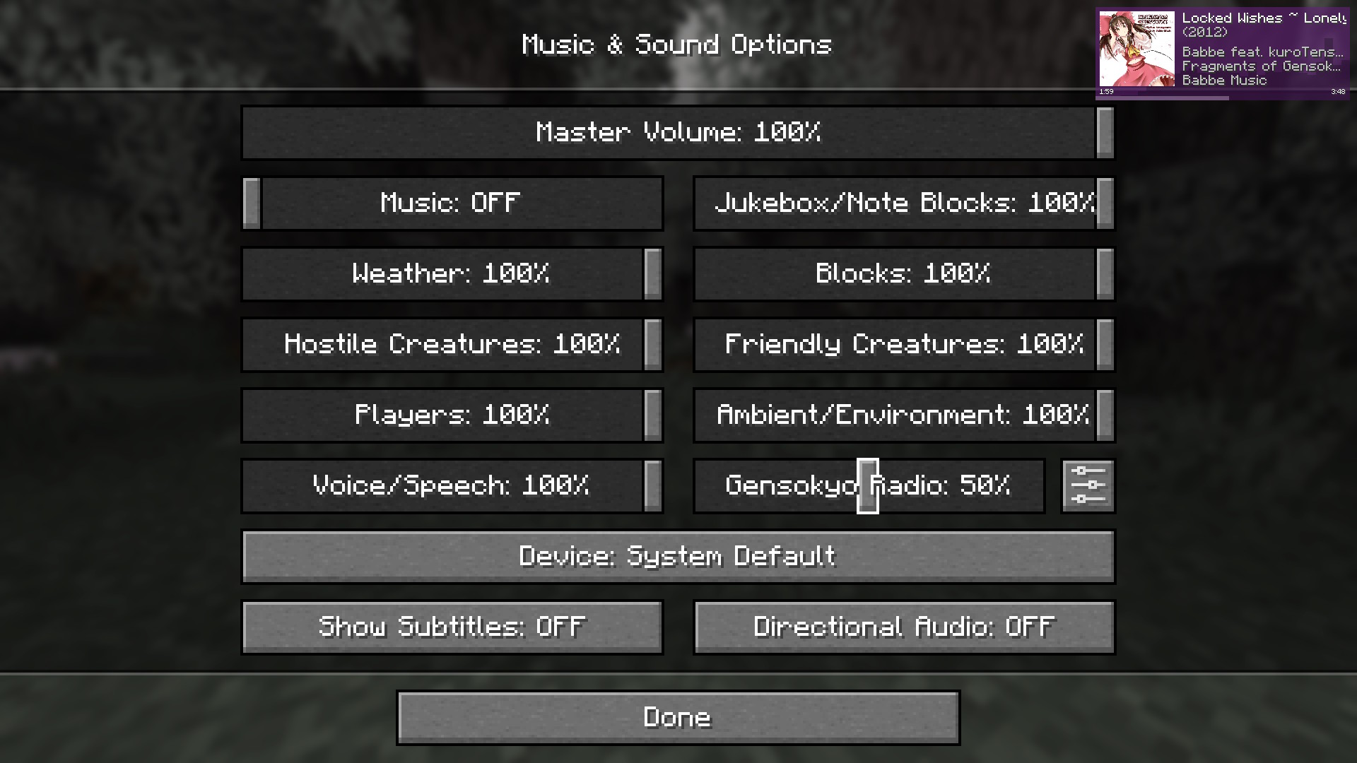 Volume Slider