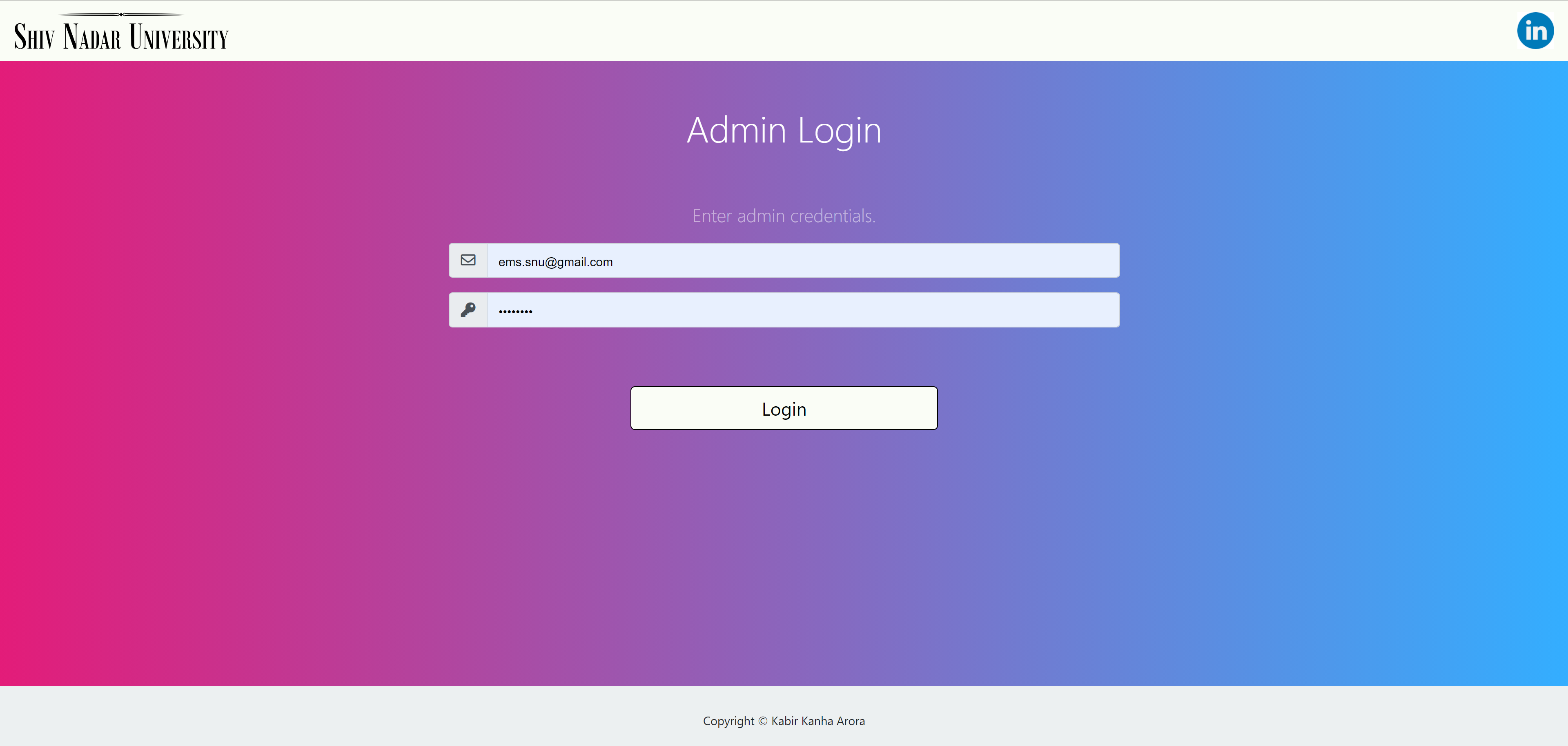 Admin Login