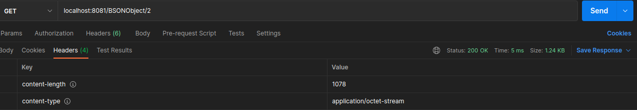 DummyObject BSON
Byte-length