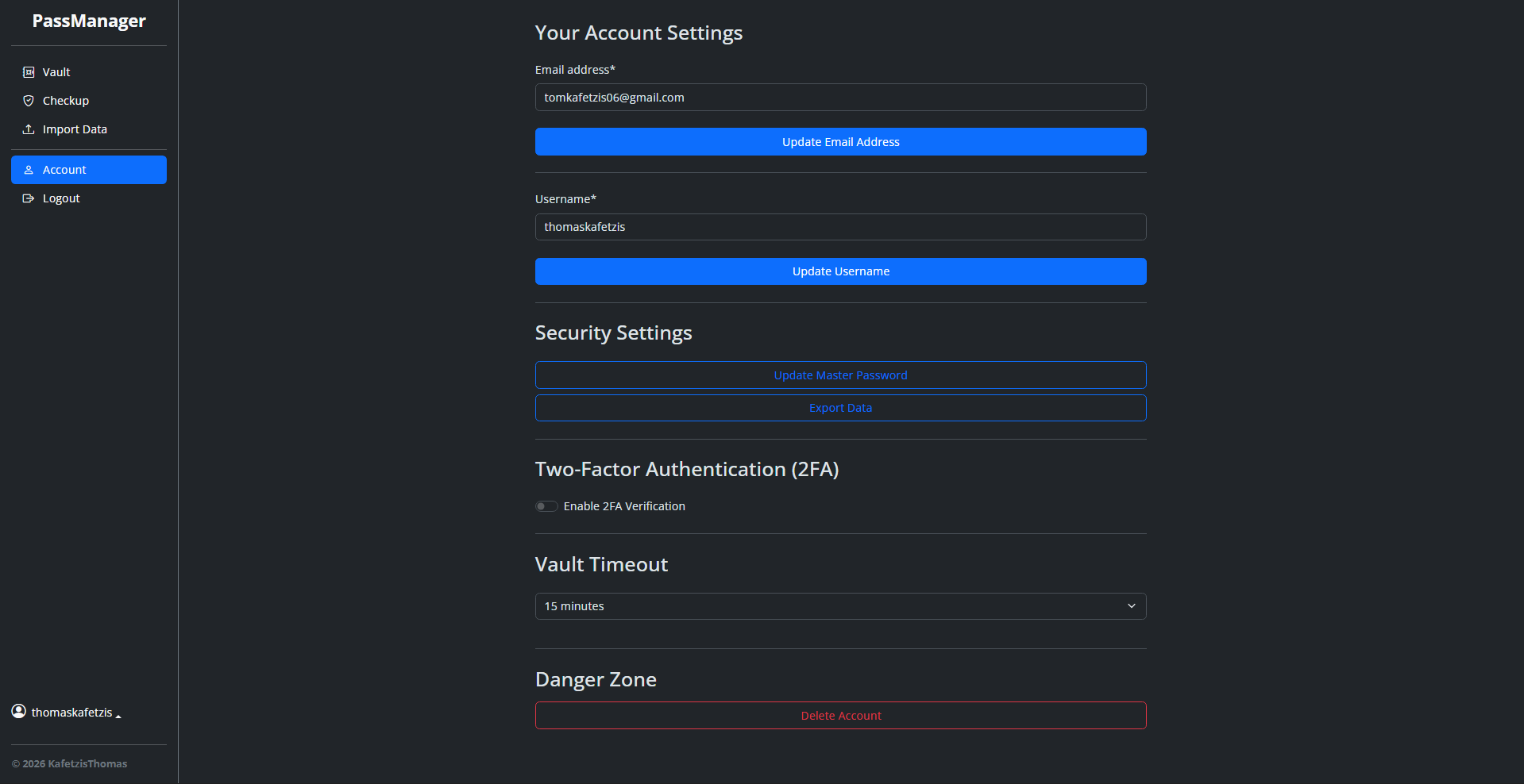 Account Settings