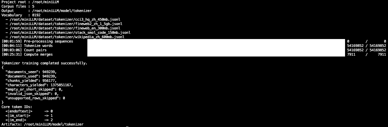 miniLLM Tokenizer