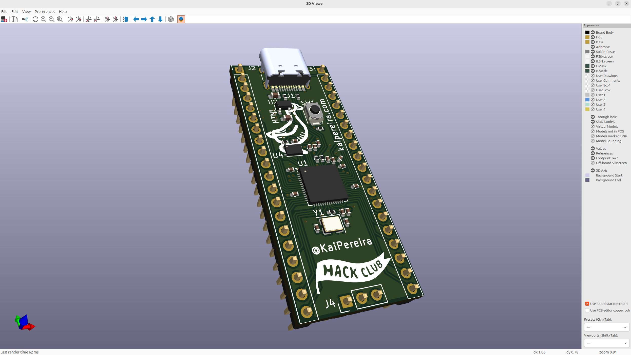 Finished RP2040 devboard