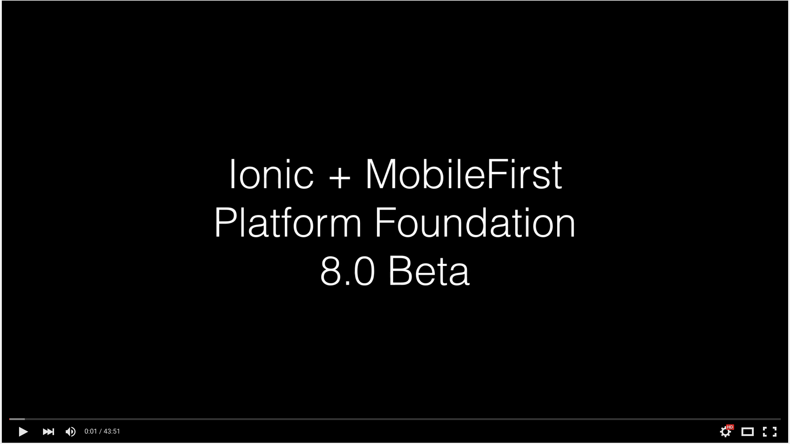 Ionic + MFPF8 Video click to play