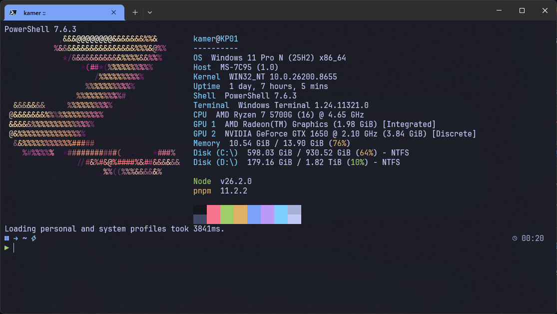 GitHub - KamerrEzz/mi-terminal-config: Windows Terminal + PowerShell 7 ...