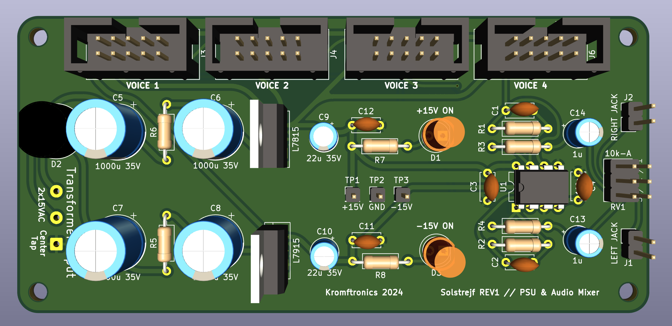 PSU/audio-mixer Top