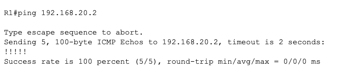 Ping test to the server still succeeding at 100 percent after the failure