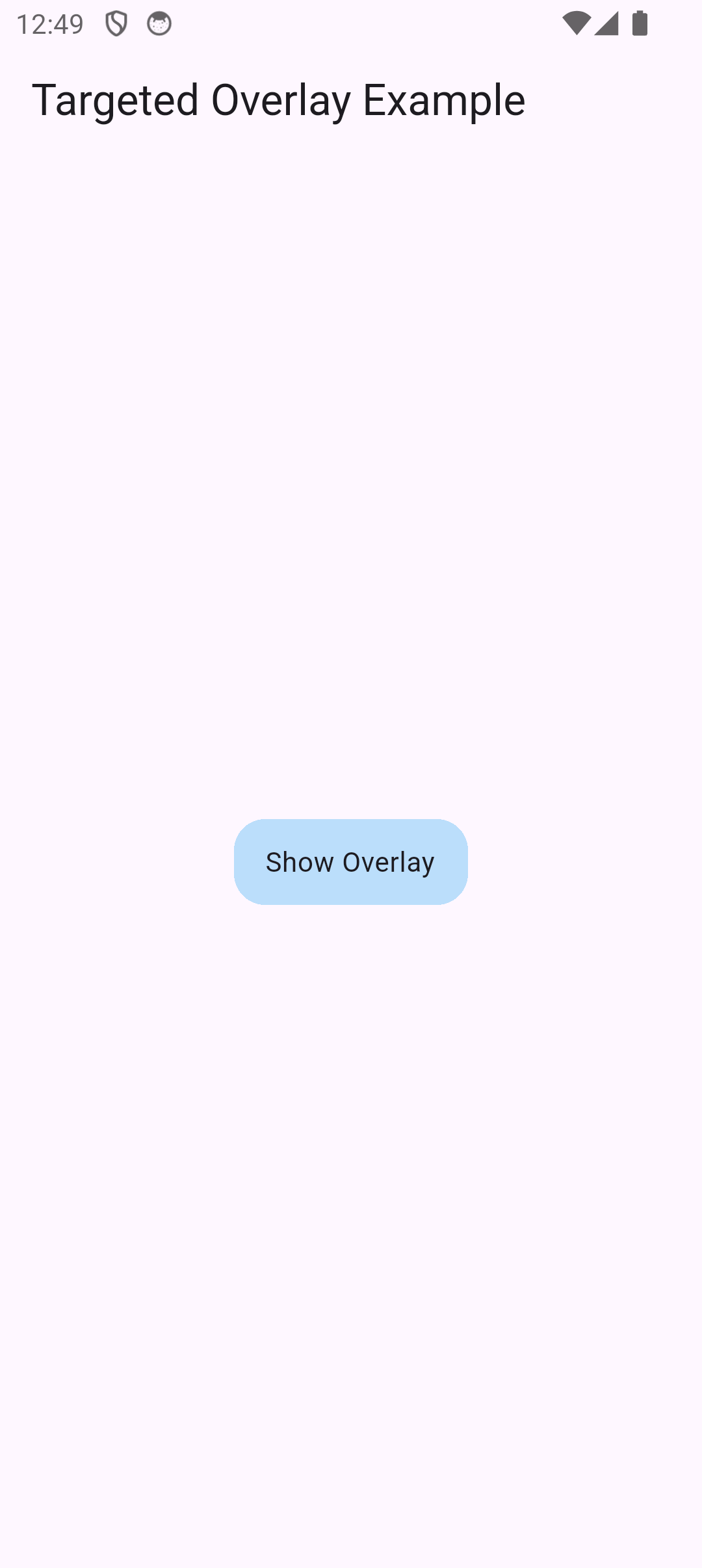 TargetedOverlay Demo Initial