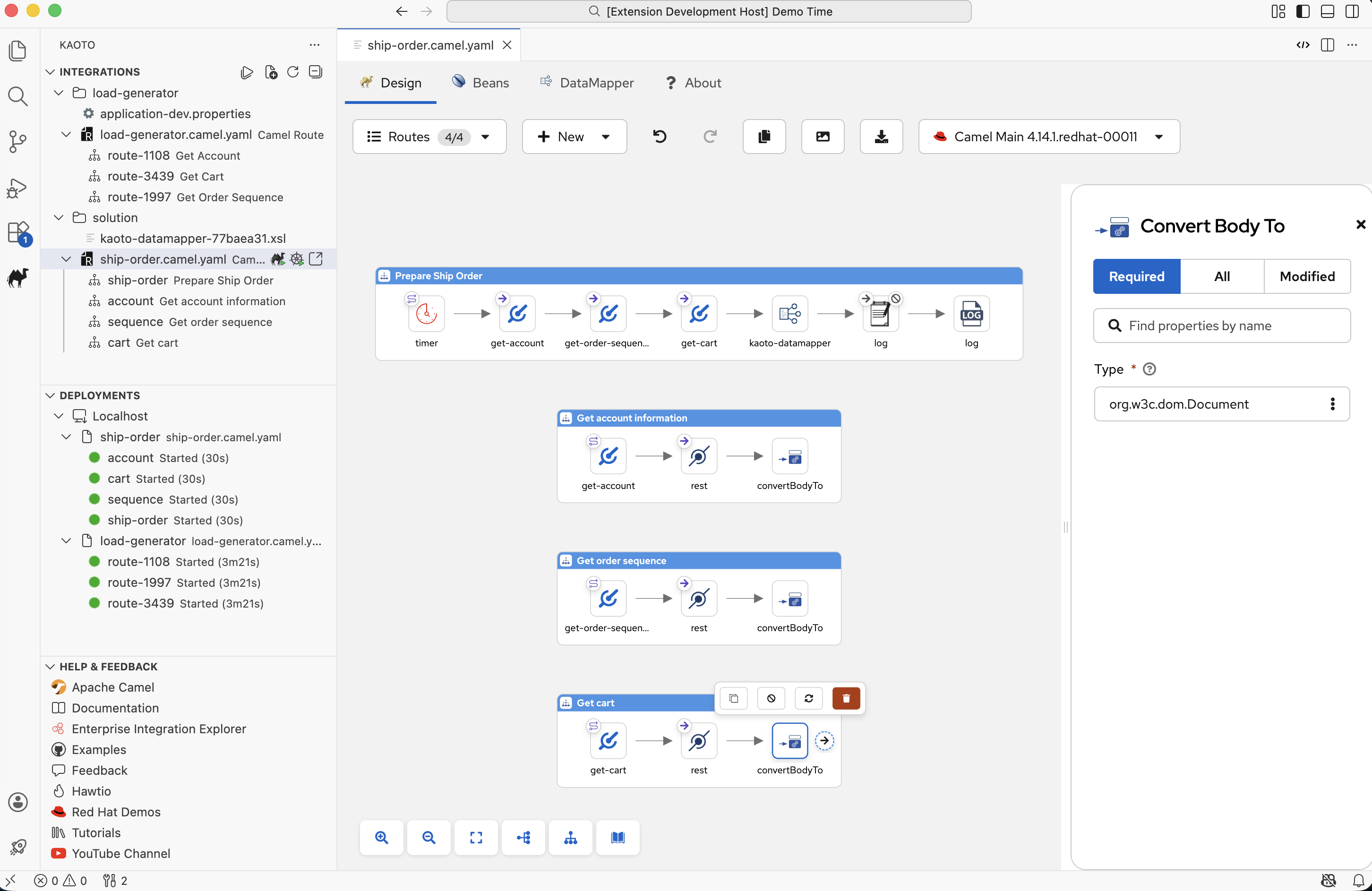 Shows Kaoto - The Integration Designer for Apache Camel