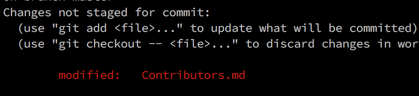 git status