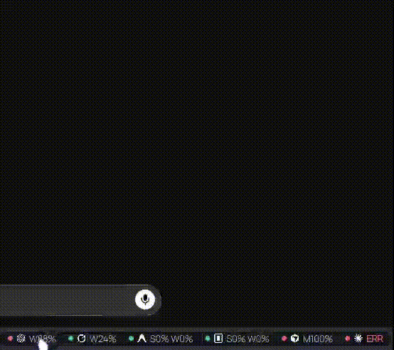 KodexBar Plasma 6 widget showing live AI quotas