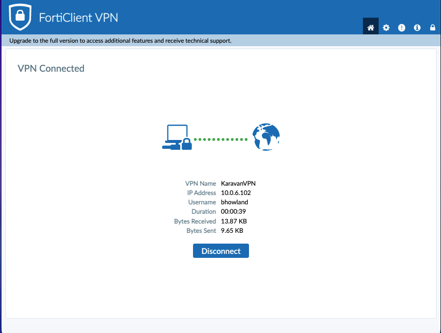 VPN Client Connected