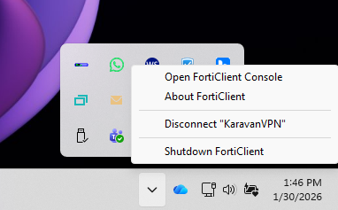 VPN Client Start Menu