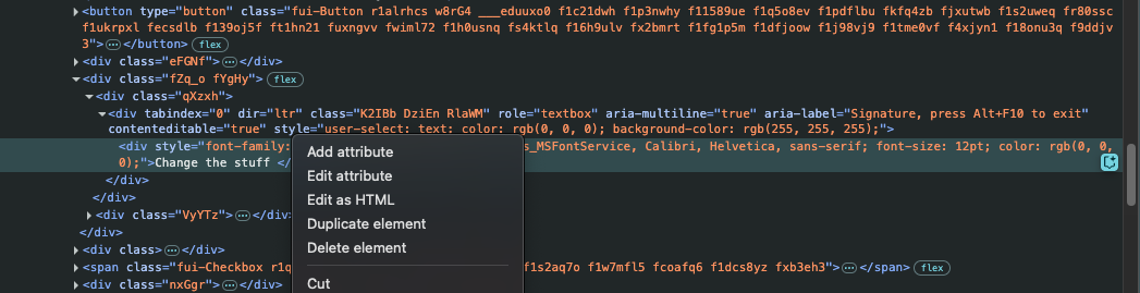 Edit as HTML