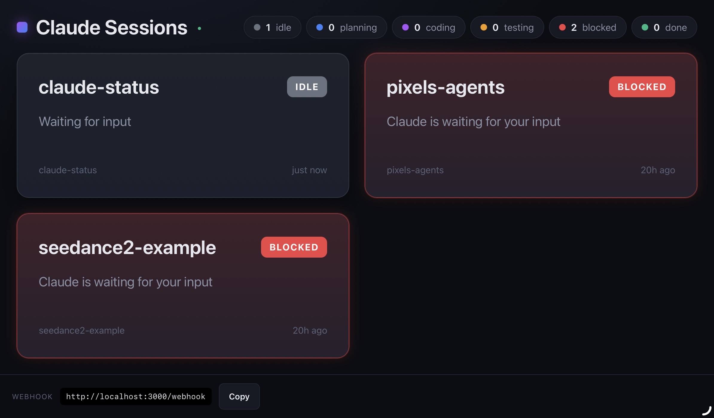 Web dashboard