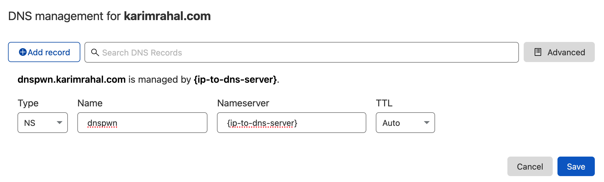DNS NS setup on Cloudflare