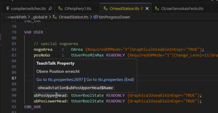 TeachTalk Property Hover