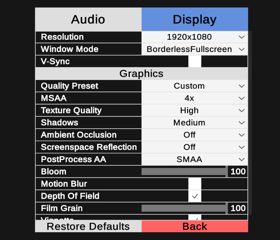 Modular Options Menu Unitylist