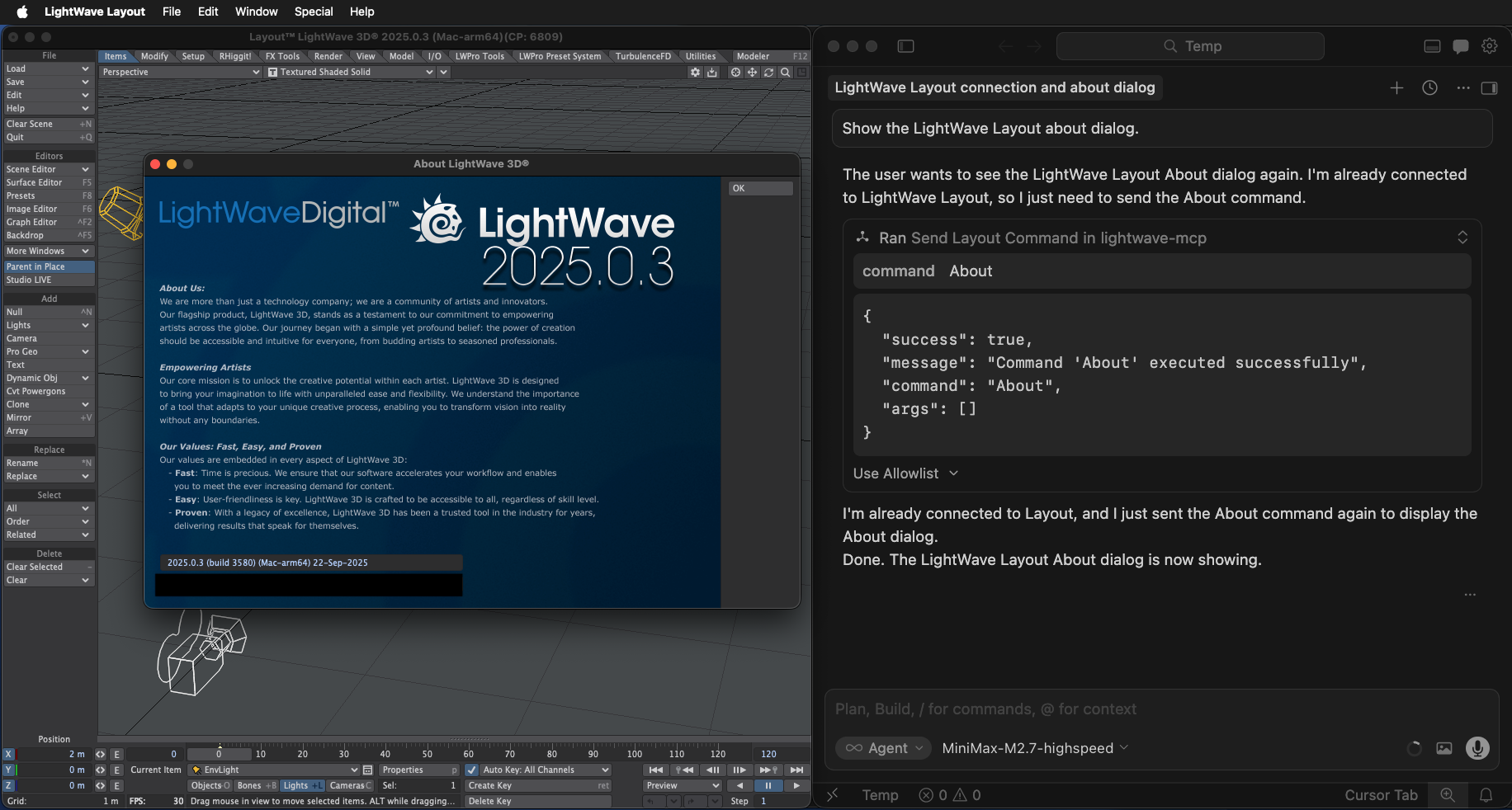 lightwave-mcp screenshot Statistics